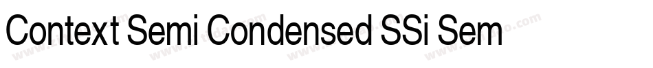 Context Semi Condensed SSi Semi Condensed字体转换
